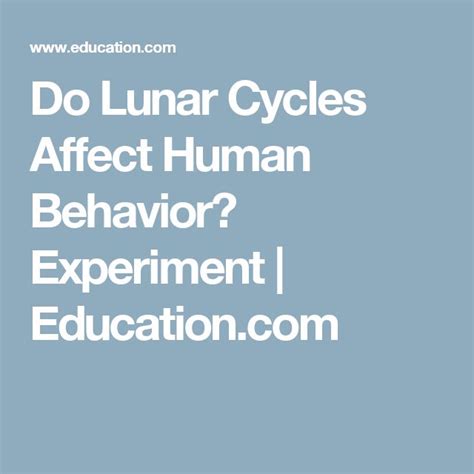 the words do lunar cycles effect human behavior? experiment education com on a blue background