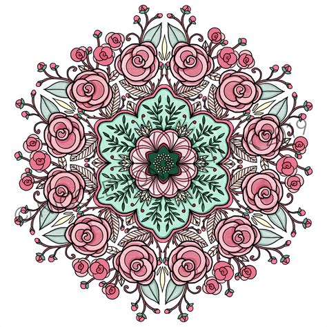 Flowers All Around: Beautiful Floral Mandalas for Coloring — Nicole ...