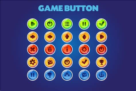 game button | Creative Illustrator Templates ~ Creative Market