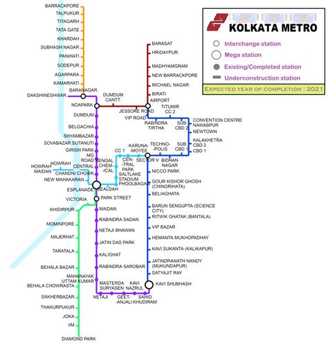 Kolkata Metro – Metro maps + Lines, Routes, Schedules