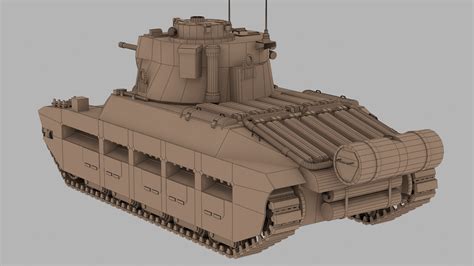 British Matilda 2 Tank 3D Model - TurboSquid 1704484