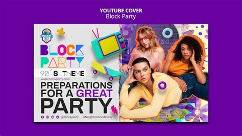 Free PSD | Block party template design