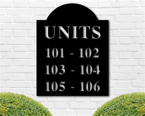 Apartment Unit Sign, Apartment Building Metal Sign, Townhouse Address Sign, Apartment Number ...