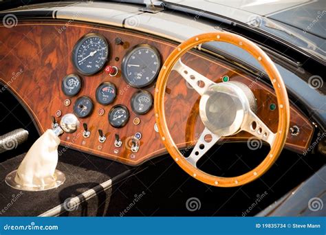 Sports car interior stock photo. Image of classy, antique - 19835734