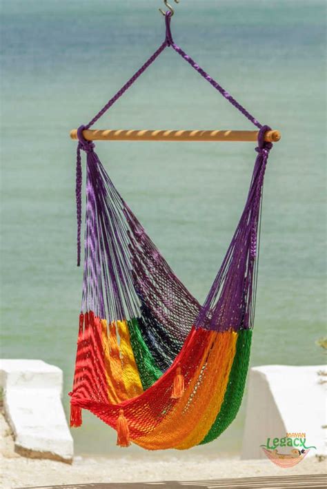 Rainbow | Hand-Woven | Mexican Hammock Swing Chair — Mexican Hammocks Australia