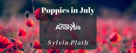 Poppies in July by Sylvia Plath - Poem Analysis