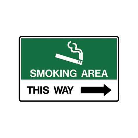 No Smoking Signs - Smoking Area This Way | Seton Australia