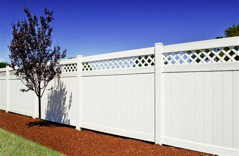 Classic White PVC Privacy Vinyl Fence Panels with Lattice Topper from Illusions - Traditional ...