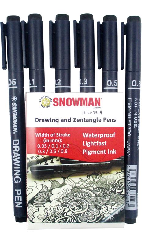 htconline.in| Snowman Drawing Pen Set of 6 - htconline.in