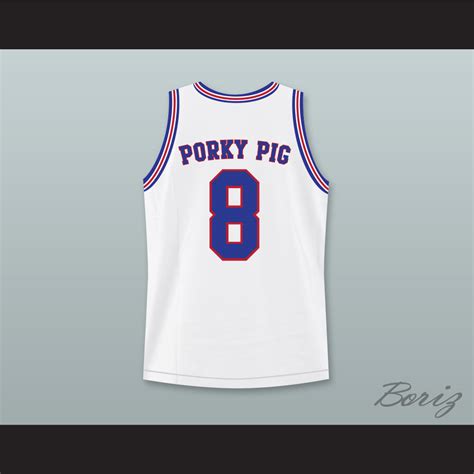 Space Jam Porky Pig 8 Tune Squad Basketball Jersey with Porky Pig Patch