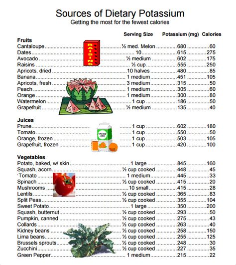 Potassium Rich Foods Chart Printable Potassium Rich Foods Potassium | SexiezPix Web Porn