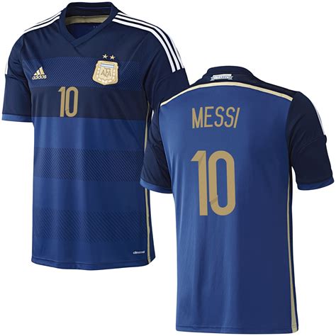 Messi #10 Argentina adidas 2014 World Soccer Replica Away Jersey ...