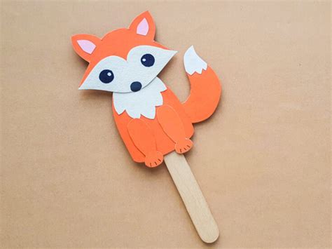 Papercraft Fox Puppet - Kids Animal Craft - Frugal Mom Eh!