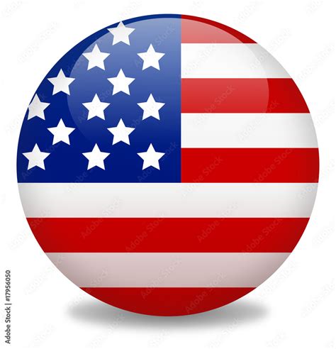 USA Flag (Icon/Orb) ilustración de Stock | Adobe Stock