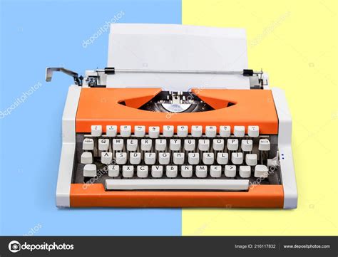 Typewriter Old Fashioned Retro Old Typescript Color Background Stock Photo by ©billiondigital ...