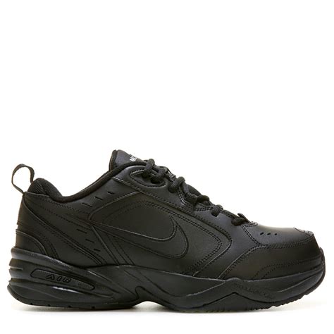 Nike Leather Air Monarch Iv X-wide Walking Shoes in Black/ Black (Black) for Men - Lyst