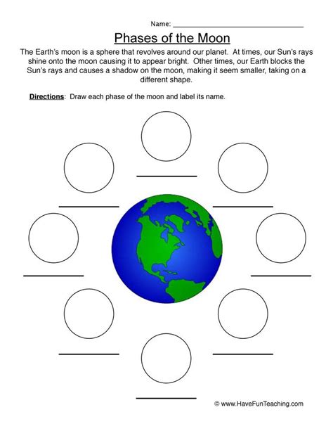 Moon Phases Activities For First Grade