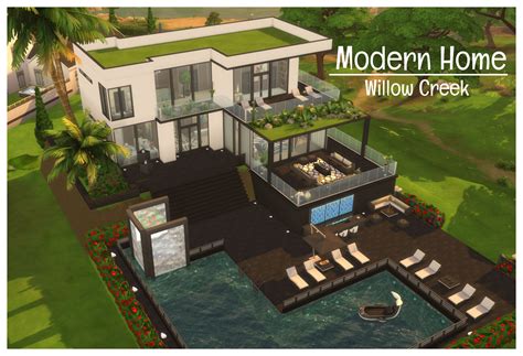 Modern Home The Sims 4 No Cc Modern House Sims 4 Sims | Images and ...