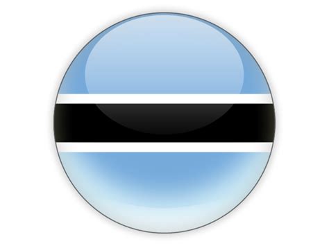 Round icon. Illustration of flag of Botswana