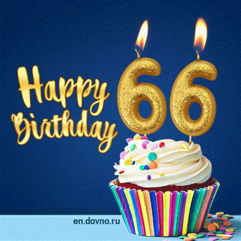 Happy 66th Birthday Animated GIFs - Download on Funimada.com