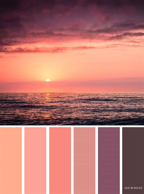 Orange and peach sunset inspired color palette , color scheme