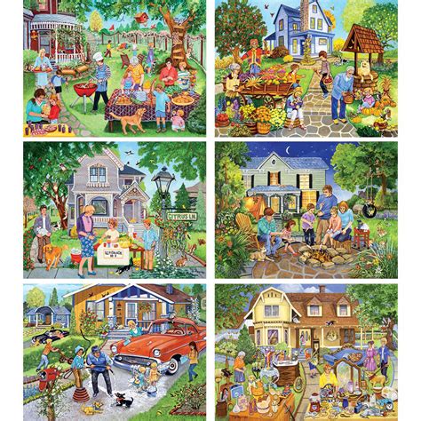 Set of 6: Sandy Rusinko 500 Piece Jigsaw Puzzles | Bits and Pieces