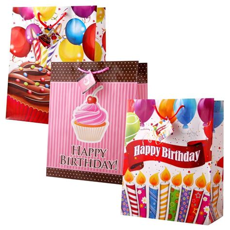 Bulk Buys Large Happy Birthday 2 Gift Bags - Gloss - Case of 24 - Walmart.com - Walmart.com