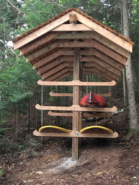 Diy outdoor canoe storage ~ Boat dock maintenance