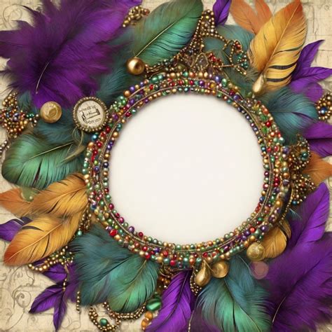 Mardi Gras Wreath Frame Template Free Stock Photo - Public Domain Pictures