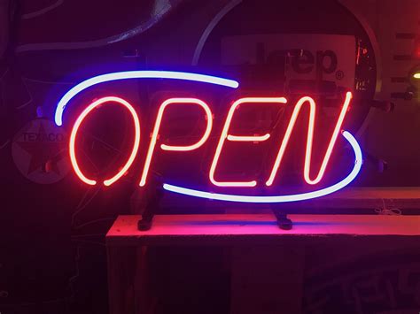 Open Sign / Open Neon Signs / Open Light Up Signs / Light Up Open Signs / Business Sign ...