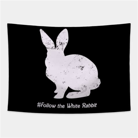 Follow The White Rabbit - Follow The White Rabbit Masks - Tapestry | TeePublic