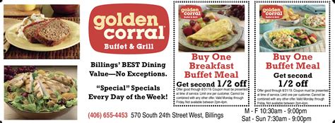 Golden Corral Coupons Buy One Get One Free Printable