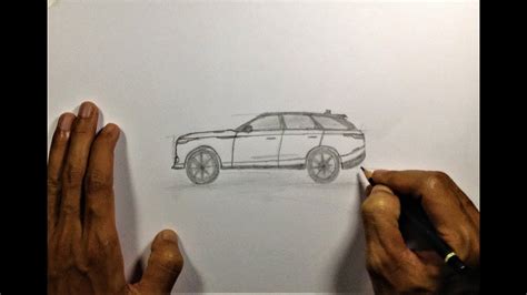 How To Draw a Car From Side View - Range Rover - YouTube