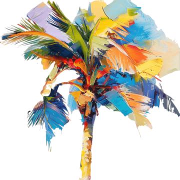 Abstract Palm Tree Painting, Abstract, Artwork, Palm Tree PNG ...