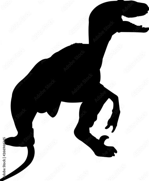 Velociraptor 8 isolated vector silhouette Stock Vector | Adobe Stock