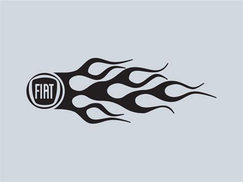 Fiat Logo Flame Car Stickers means more power! by Lettering Direct