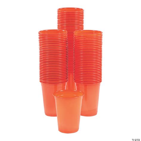 Bulk Orange Plastic Cups - 100 Ct. | Oriental Trading