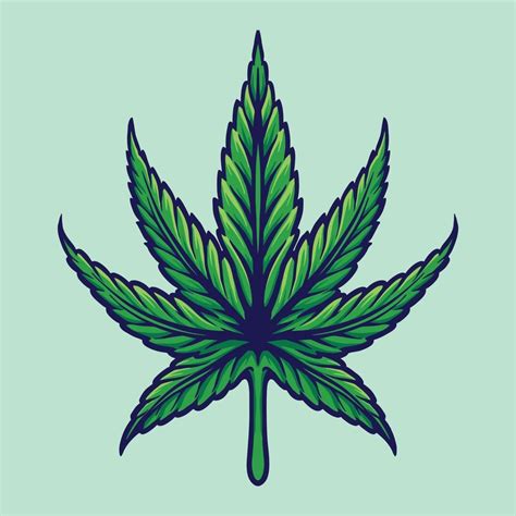 Weed Botanical Cannabis Leaf Illustration 2069291 Vector Art at Vecteezy