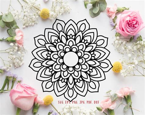 Mandala Svg Mandala Decal Svg Mandala Png Svg Files for - Etsy