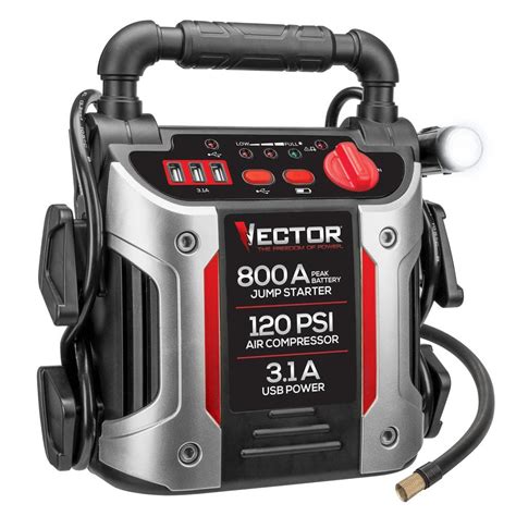 Reviews for VECTOR 800 Peak Amp Jump Starter, 120 PSI Air Compressor ...