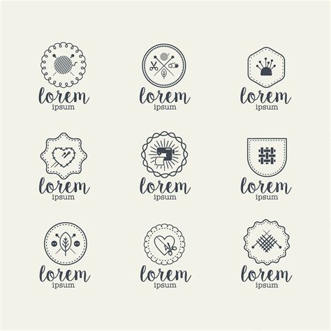 Free Vector | Sewing logo collection