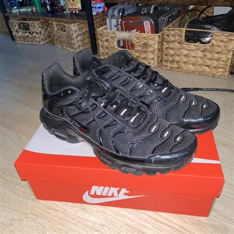 Nike Air Max Plus TN all black size 10.5 - Depop