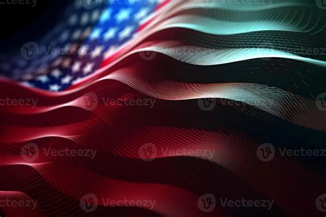 usa flag in futuristic, 3d, retro, fractal, oil painting, paper cut ...