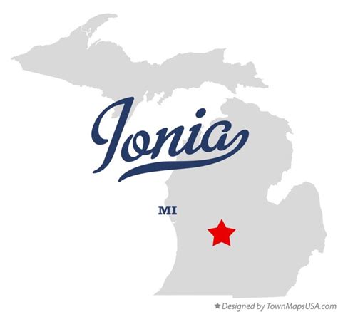 Map of Ionia, MI, Michigan