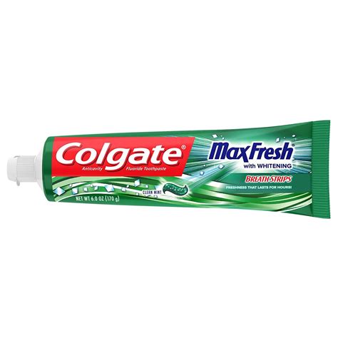 Colgate Max Fresh Whitening Toothpaste with Breath Strips 6 Oz Limited Edition Clean mint 24 ...