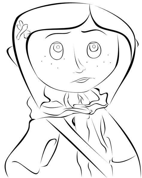 Coraline Other Mother Coloring Pages : A coloring page of coraline | Coraline | Pinterest ...