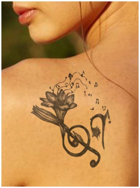 60 Music Tattoo Designs and Ideas for Girls - Bored Art