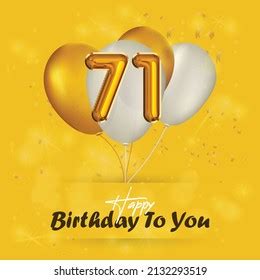 Happy 71st Birthday Greeting Card Vector Stock Vector (Royalty Free) 2132293519 | Shutterstock