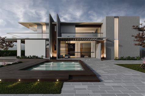 Modern Villa. Exterior 3dVisualization. :: Behance