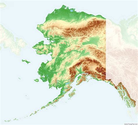 Political map of Alaska State - Printable Collection - Địa Ốc Thông Thái